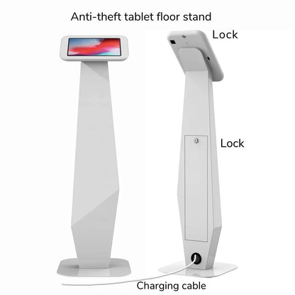 Locking Exhibition Tablet Stand for iPad Tablet Floor Stand Universal Use for iPad 10 to 11 Inch Tablets Anti Theft Rotate Stand
