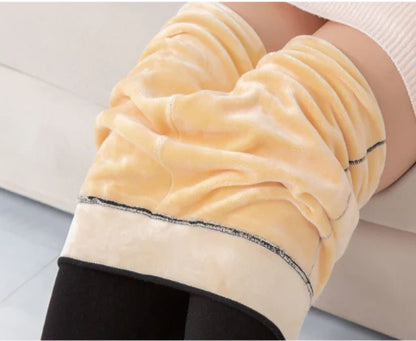 Leggings doublés en polaire, pantalon en cachemire épais, Super chaud, surdimensionné, hiver, ouc581