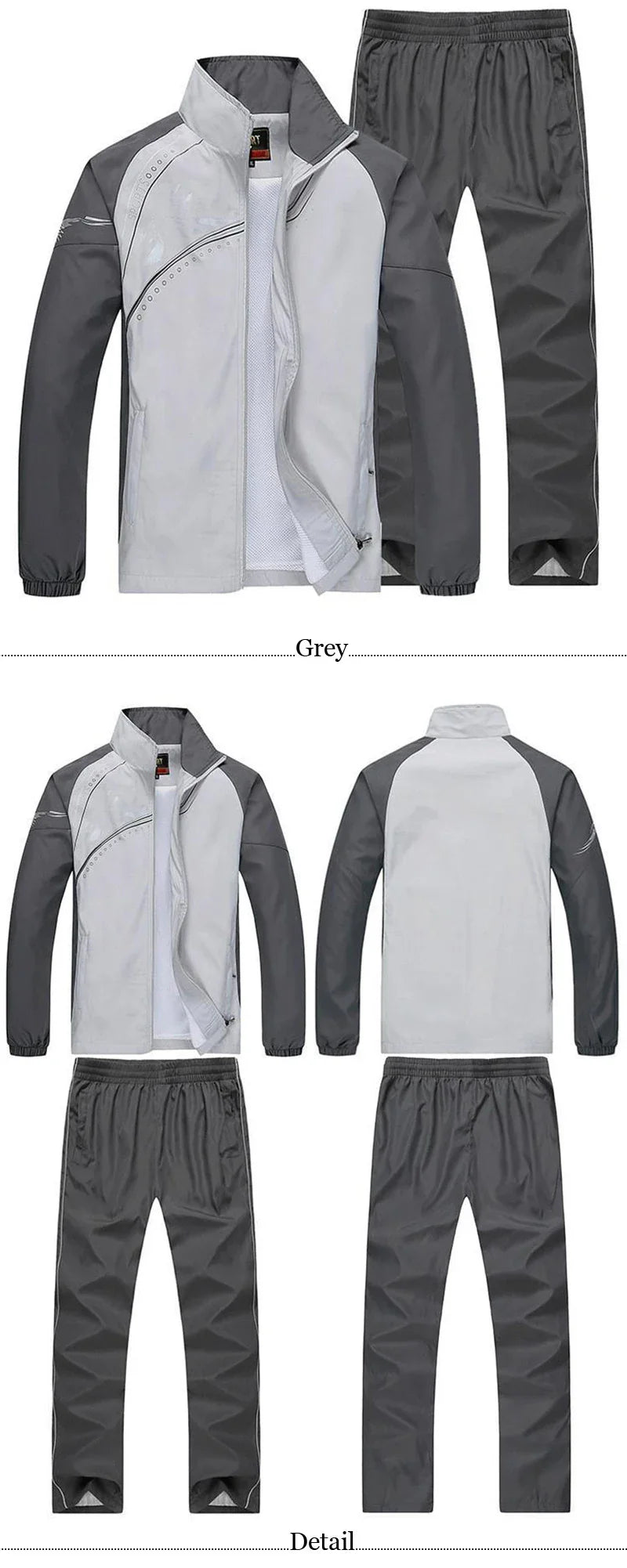 Ensemble de survêtement pour homme, collection printemps-automne, imprimé, 2 pièces : veste et pantalon, tenue de sport décontractée.