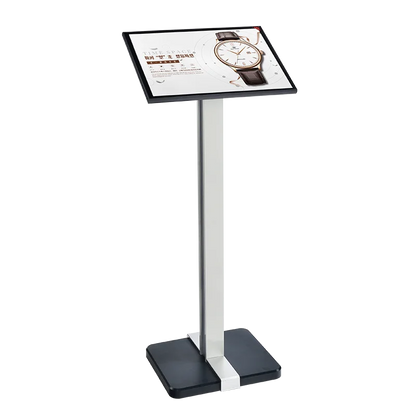 Présentoir vertical au sol pour signalétique de vitrine, panneau promotionnel pour centre commercial