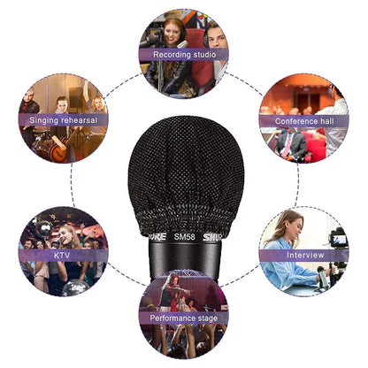 100 Pièces Housse de Microphone Jetable, Pare-brise Microphone, Capuchon de Protection Microphone Portable pour Karaoké