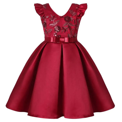 2024 New Arrivals Little Girls Party Wedding Formal Dresses Birthday Gown for 7 Years Old DGLG-005
