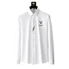 Spring New Men's Shirt Fashion Slim  Long Sleeves Casual Simple 2022