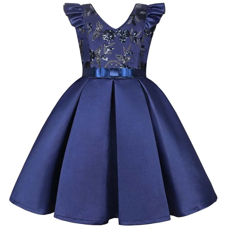 2024 New Arrivals Little Girls Party Wedding Formal Dresses Birthday Gown for 7 Years Old DGLG-005