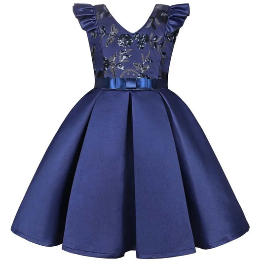 2024 New Arrivals Little Girls Party Wedding Formal Dresses Birthday Gown for 7 Years Old DGLG-005