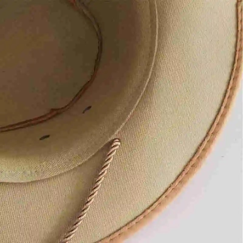 Chapeau de cowboy occidental pour hommes, casquette mongole, grand bord, gentleman, cadeaux de jazz, document
