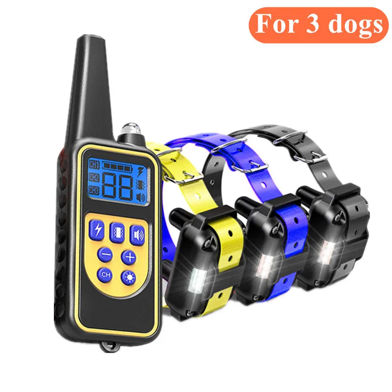 Collier Électrique Anti-Aboiement pour Chien, Étanche, avec Télécommande, Rechargeable, Dispositif de Toutes Tailles