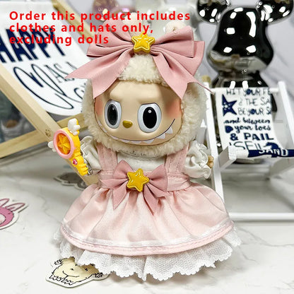 Labubu Designer Clothes Accessories For Sitting And Standing Plush Dolls Universal Blind Box Clothing