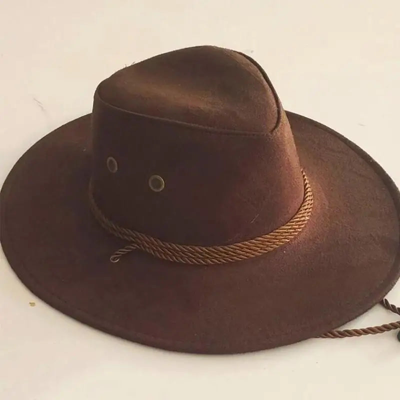Chapeau de cowboy occidental pour hommes, casquette mongole, grand bord, gentleman, cadeaux de jazz, document