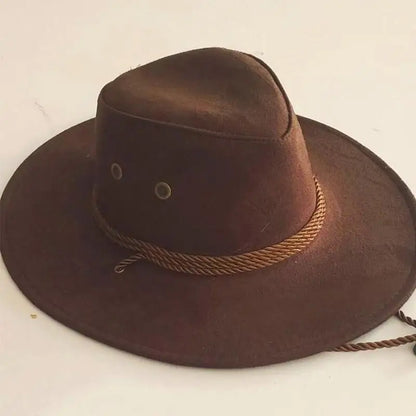 Chapeau de cowboy occidental pour hommes, casquette mongole, grand bord, gentleman, cadeaux de jazz, document