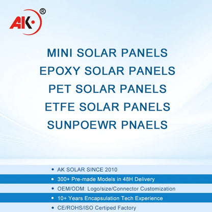 Factory Manufacturing Mini Epoxy Resin Drip Solar Panels Rectangular 110X80 5.5V Voltage