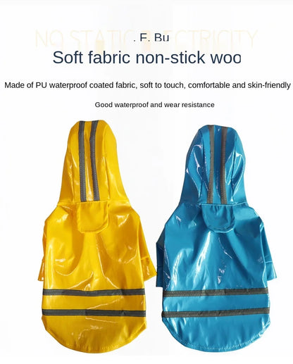 Vêtements pour chiens, vestes imperméables, imperméables à capuche avec bande réfléchissante, vêtements respirants d'extérieur pour chiots