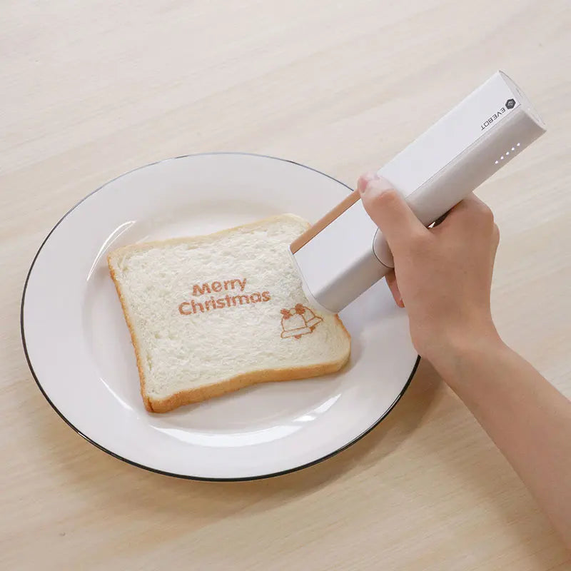 Evebot Food-grade Portable PrintPen Handheld Inkjet Printer Specifically for Food Surfaces Perfect for Coffee Macaron Cakes