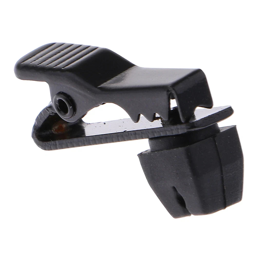 Clips de col de micro Lavalier en métal, 5mm, noir, pièces de rechange pour micro cravate