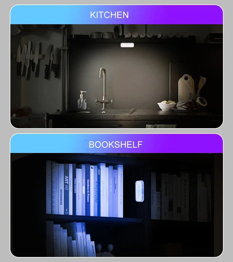 LED tactile lumière Mini sans fil voiture éclairage intérieur Auto toit plafond lampe de lecture pour porte pied coffre boîte de rangement USB charge