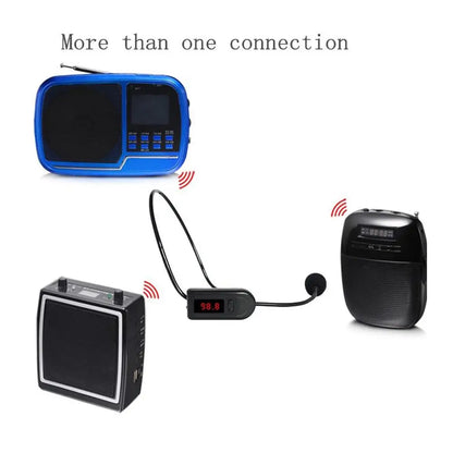 Microphone sans fil FM portable, casque, Radio, mégaphone, pour haut-parleur, enseignement des réunions, Guide touristique, conférences