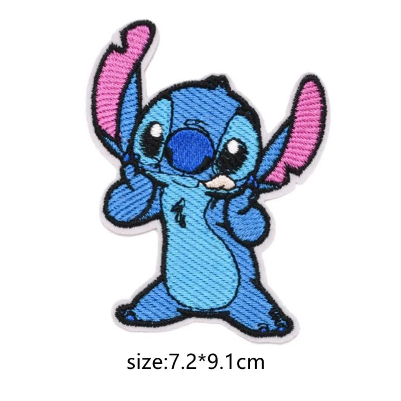 Cartoon Cute Anime Stitchou Iron on Patches for Clothing T-shirt bag shose  Stitchou Patch Garment stickers embroidery cloth sticker