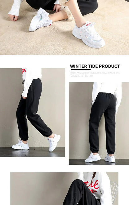 FjWarm Smile Optics Leggings pour femmes, pantalons longs épais, mode décontractée, monochrome, hiver, grande taille