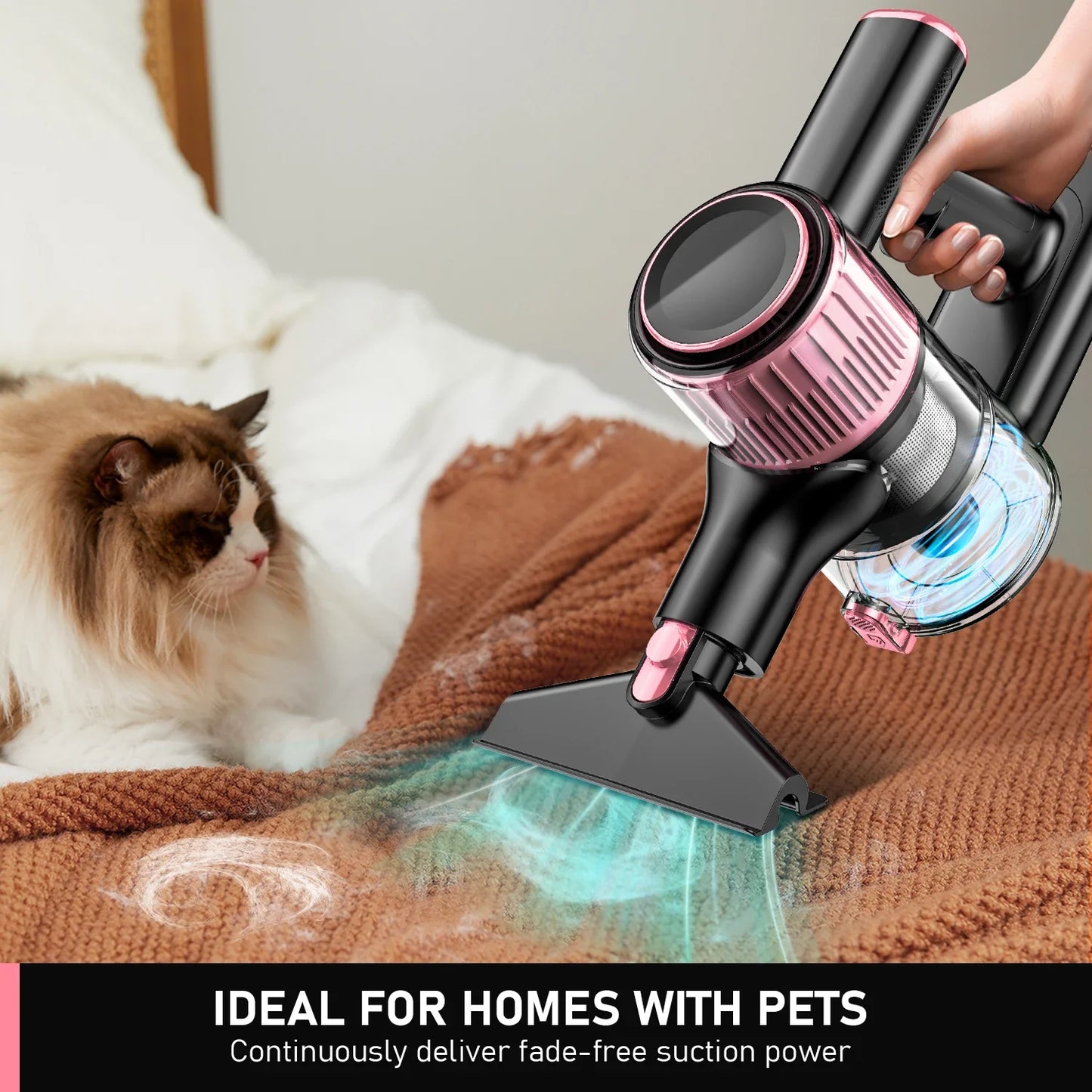 New Cordless Deep Cleaning Vacuum Cleaner Wireless Stick Vacuum for Dryer Vent for Home Hotels Cars Garage Application Battery