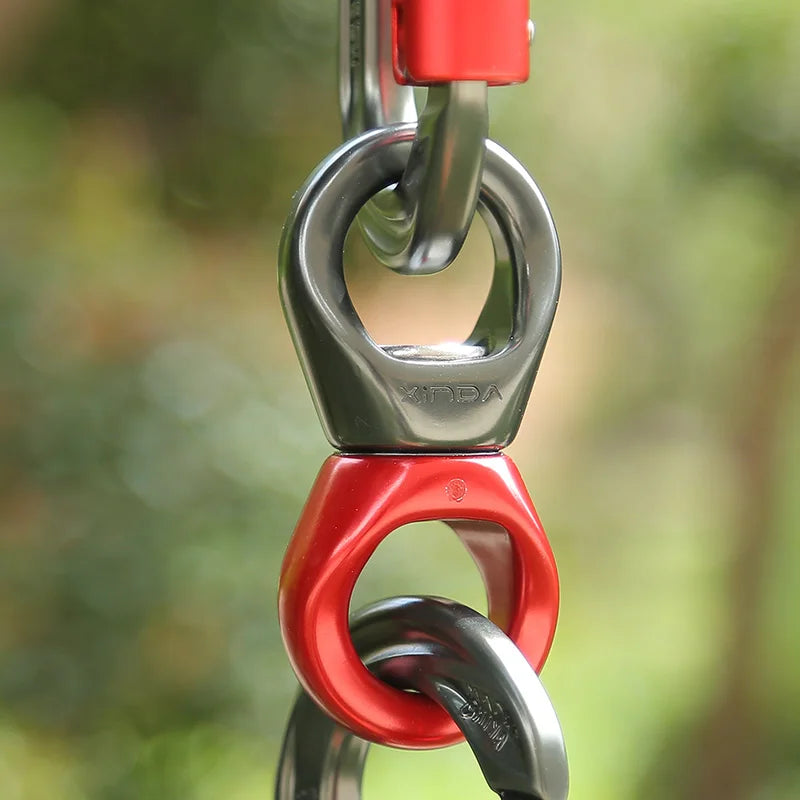 XINDA-Poulie d'escalade en aluminium 30kN, joint universel pour l'extérieur, haute qualité, mouvement de balançoire, adapté pour l'ancrage, le yoga, l'anneau universel