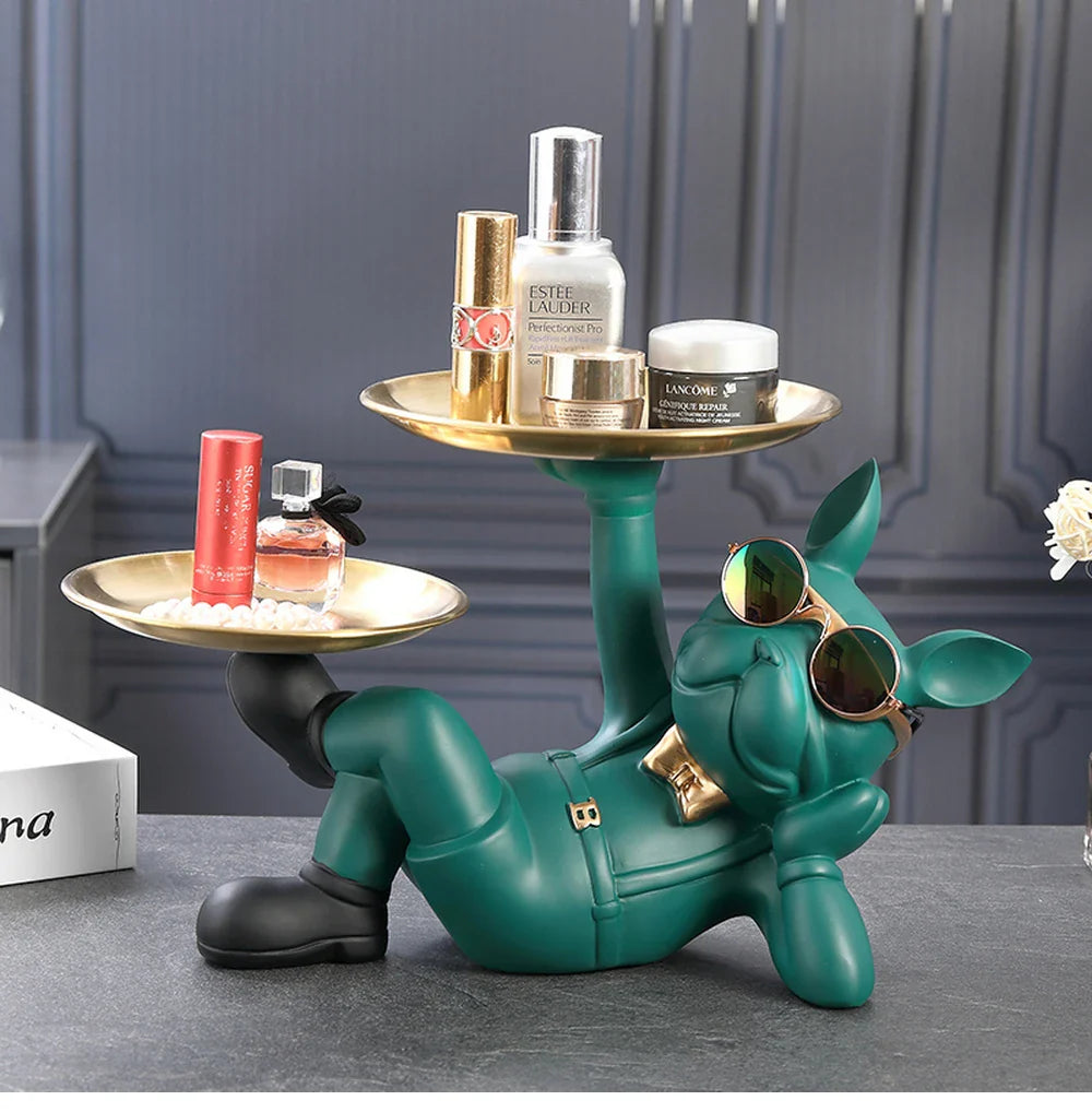 Figurines d'animaux bouledogue, Sculpture de chien Cool, décor de salon, salle d'étude, chambre à coucher, accessoires de décoration intérieure de maison