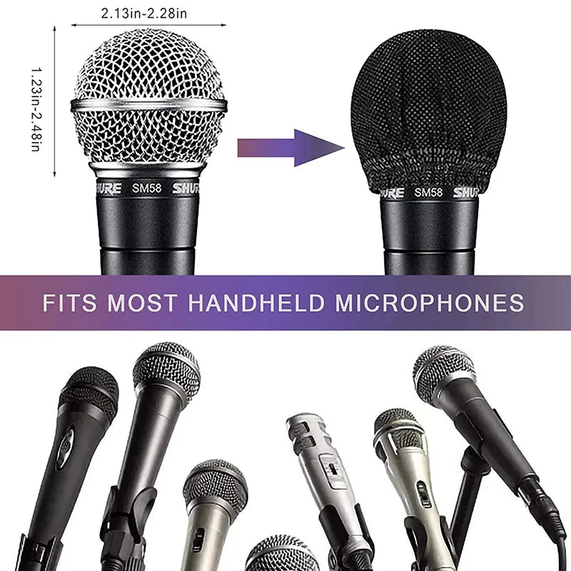 100 Pièces Housse de Microphone Jetable, Pare-brise Microphone, Capuchon de Protection Microphone Portable pour Karaoké