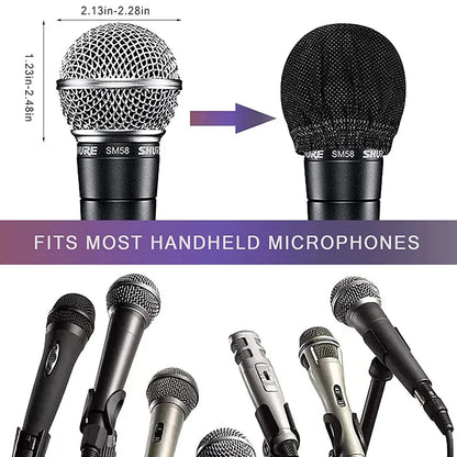 100 Pièces Housse de Microphone Jetable, Pare-brise Microphone, Capuchon de Protection Microphone Portable pour Karaoké
