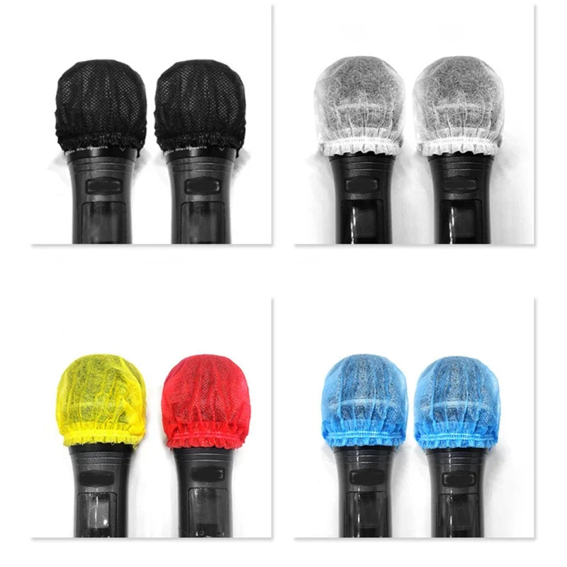 200 Packs of Microphone Covers Disposable Individually Wrapped Disposable Protective for Most Mic