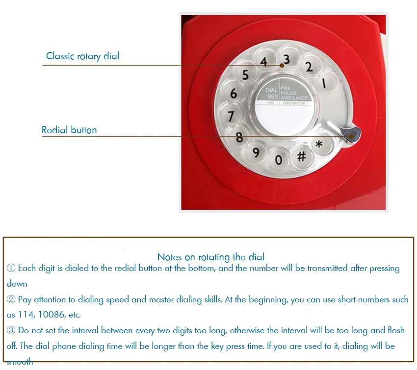 European and American style Rotate the number HA1950 antique vintage the rhenish elderly dream home telephone