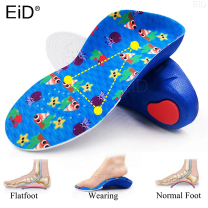 Semelle intérieure orthopédique pour enfants, Support de voûte plantaire, jambes de bœuf, pied plat, semelle de chaussure de santé, semelles orthopédiques pour insérer des chaussures