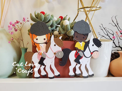 Equestrian Horseback riding Metal Cutting Dies Scrapbooking Stencil Die Cuts Card Making DIY Craft Embossing New Dies For 2021