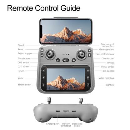 RG708MAX Drone Brushless Quadcopter GPS Positioning Screen Control Aerial Photography Obstacle Avoidance Drone