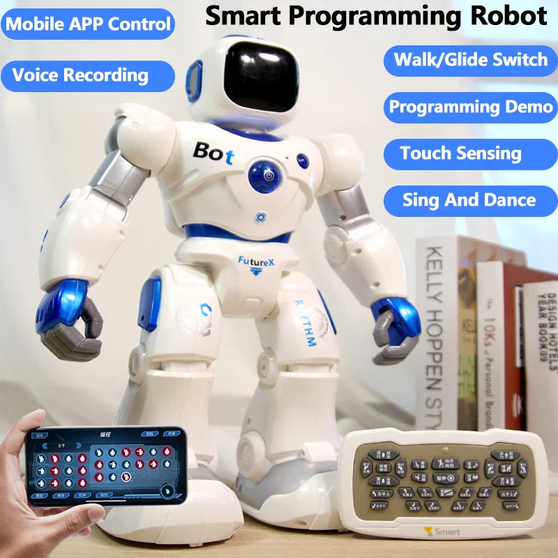Application Control 2.4GHz, Dual Mode Programming, Demo, RC Robot, Walk/Slide Switch, Touch Sensing, Voice Recording, Singing, Dancing, Puzzle, RC Toys