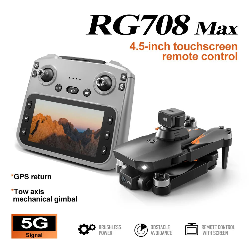 RG708MAX Drone Brushless Quadcopter GPS Positioning Screen Control Aerial Photography Obstacle Avoidance Drone