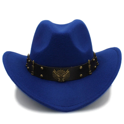 2 tailles hommes femmes chapeaux de cow-boy Western bord large Panama chapeau de soleil extérieur Fedora casquette Trilby Sombrero fête voyage taille US 7 1/4 UK L