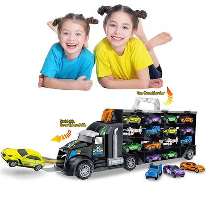 Jouet modèle de voiture pour enfants, camion de construction, tracteur, garage, conteneur, camion, rangement de voiture, cargaison, jouet pour garçon, cadeau de Nouvel An et de Noël