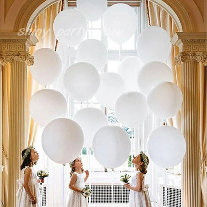 Ballons en Latex blanc 5-36 pouces, ballon joyeux anniversaire, décoration de mariage pour la saint-valentin, ballon gonflable à hélium pour la mariée
