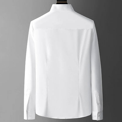 Spring New Men's Shirt Fashion Slim  Long Sleeves Casual Simple 2022