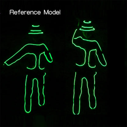 EL Suits Nouveauté Mode Vêtements LED/EL Costumes Lumineux Accessoires de Danse Lumineux Vêtements Hommes pour Décoration DIY de Vacances Vente Chaude