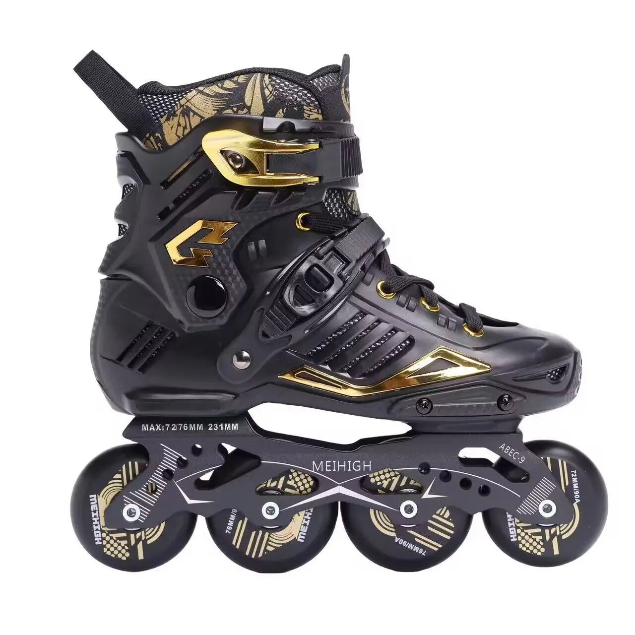 Competitive Adult Roller Skates College-In-Line Fancy Roller Skates Mesh Inner Single-Row Competitive Wheel