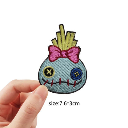 Cartoon Cute Anime Stitchou Iron on Patches for Clothing T-shirt bag shose  Stitchou Patch Garment stickers embroidery cloth sticker