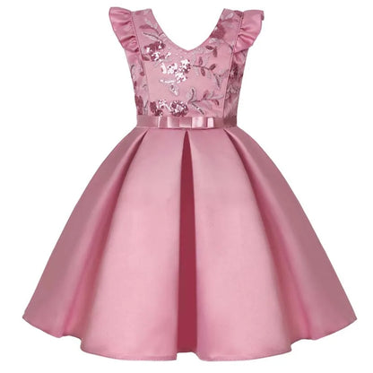 2024 New Arrivals Little Girls Party Wedding Formal Dresses Birthday Gown for 7 Years Old DGLG-005