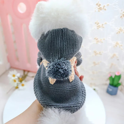 PETCIRCLE Vêtements pour chien Teddy Chiot Bulldog Français Chihuahau Vêtements pour chien Automne Hiver Vêtements pour chat Pull Étoile de mer nordique