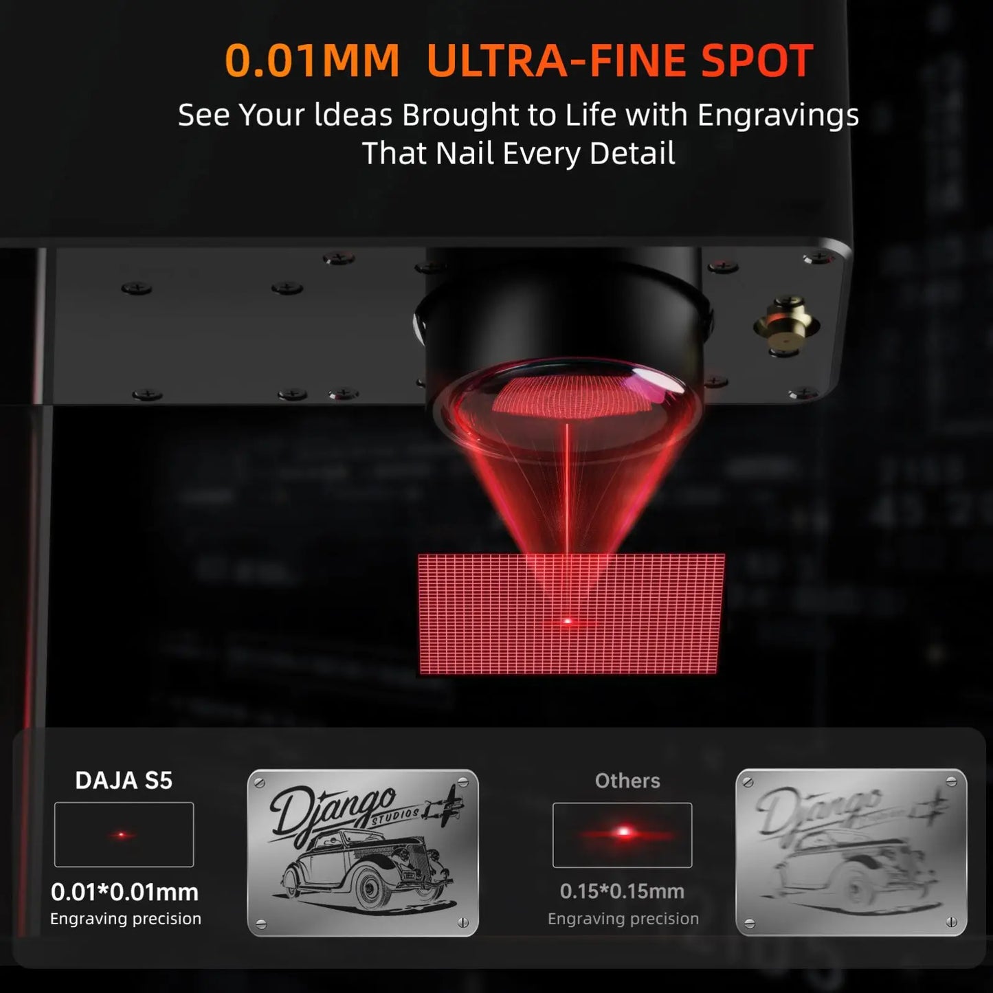 Auto Focus Acrylic Nameplate Laser Engraving Machine DIY 3D Laser Engrave Cutting Jewelry Keychain Machines