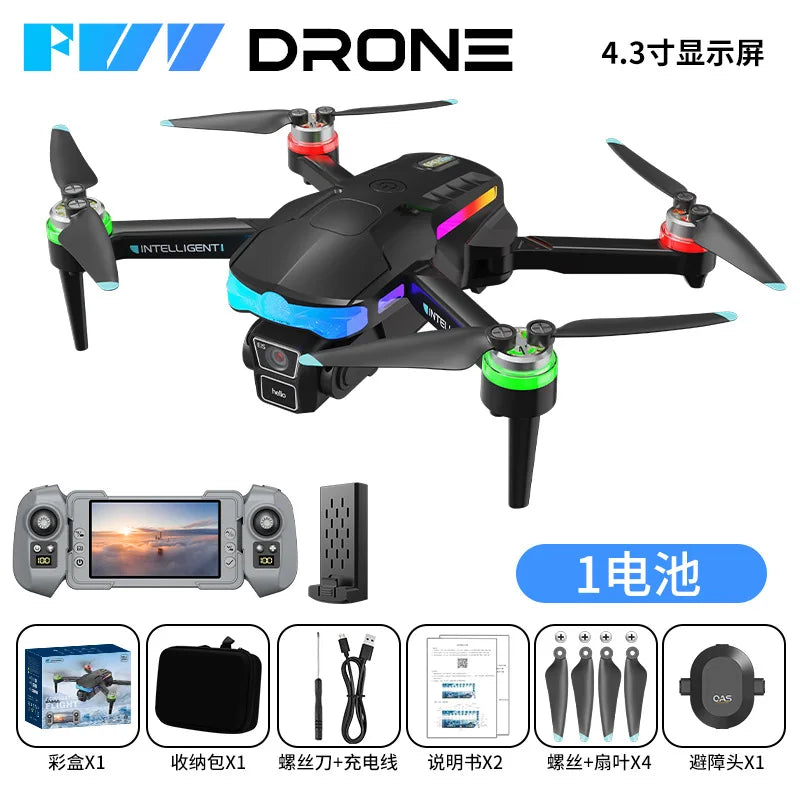New F177 Mini Drone Dual Obstacle Avoidance Optical Wireless Remote Control Helicopter Beginner Foldable Quadcopter 48MP Camera