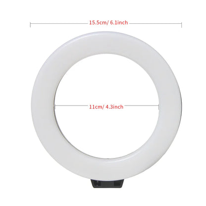 Mini Anneau Lumineux LED de 6 Pouces, Lampe Vidéo de Bureau, Prise USB, Éclairage de Photographie pour Youtube, Live, Vlog, Studio de Maquillage