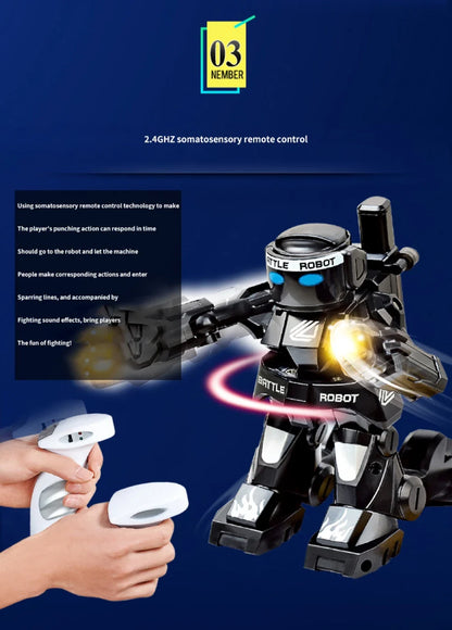 Robot de combat RC, jouet de boxe, télécommande, 2.4G, Robot de combat humanoïde avec deux Joysticks de commande, jouets pour enfants, cadeau