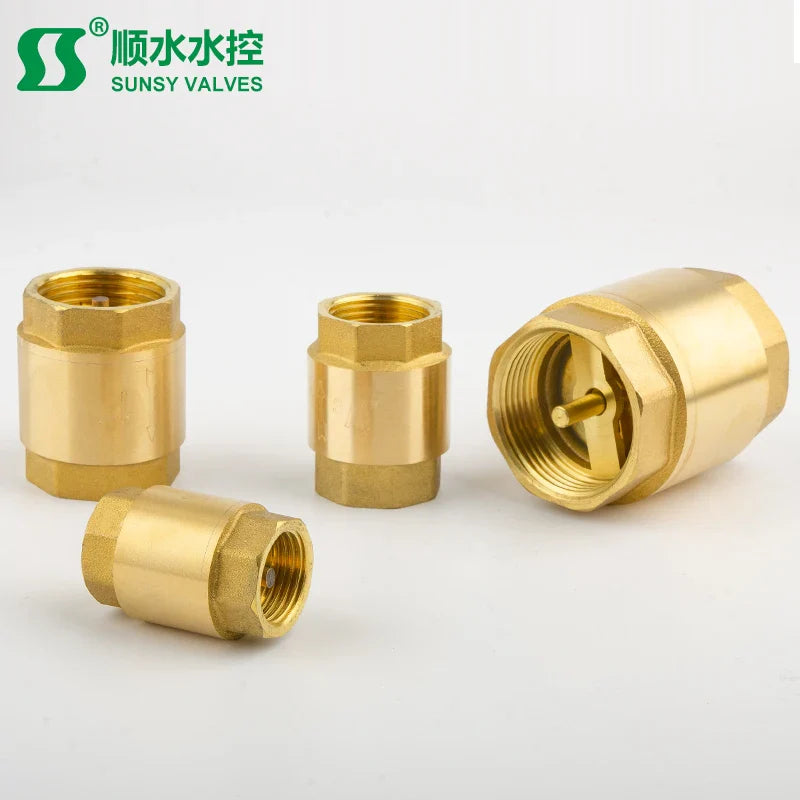 Brass Vertical Check Valve with High Quality 1/2" 3/4" 1" 2" 3" 4" Brass Spring Check Valve non-return valve for pump BSP NPT