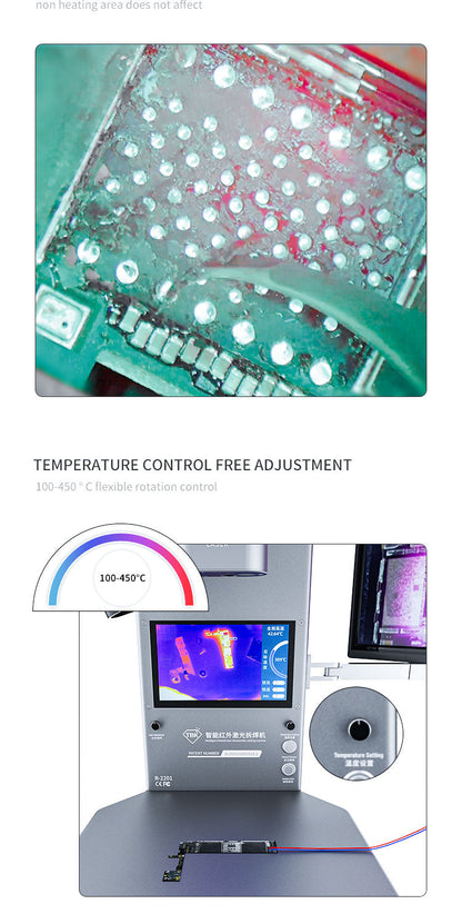 TBK R2201 100W Phone Repair Cpu GPU Replace IC Soldering Desoldering Mobile Welding Laptop BGA Rework Station Laser Machine