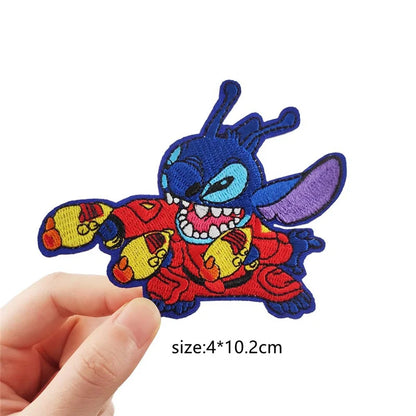 Cartoon Cute Anime Stitchou Iron on Patches for Clothing T-shirt bag shose  Stitchou Patch Garment stickers embroidery cloth sticker